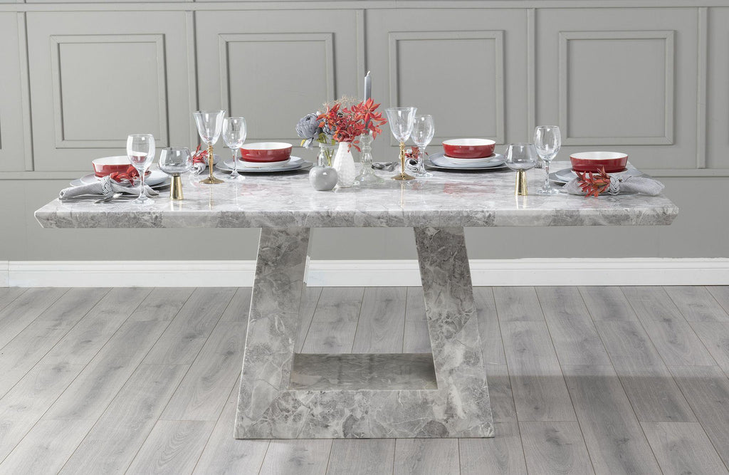 Hugo Grey Engineered Marble Dining Table 180cm
