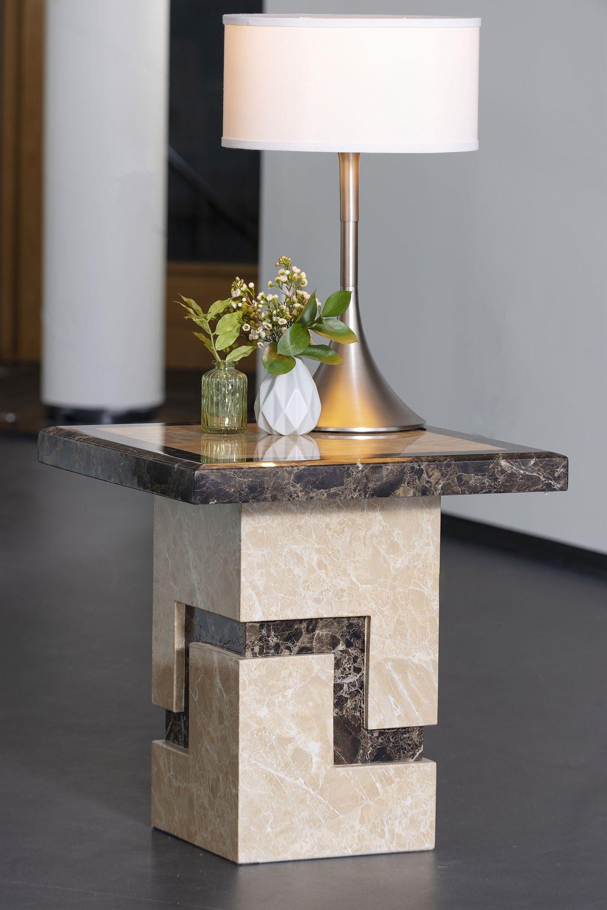 Venus Engineered Marble End Table