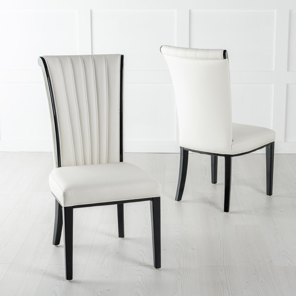 Grandeur Large High Back Faux Leather Dining Chair