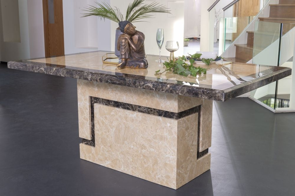 Venus Cream Engineered Marble Dining Table 180cm