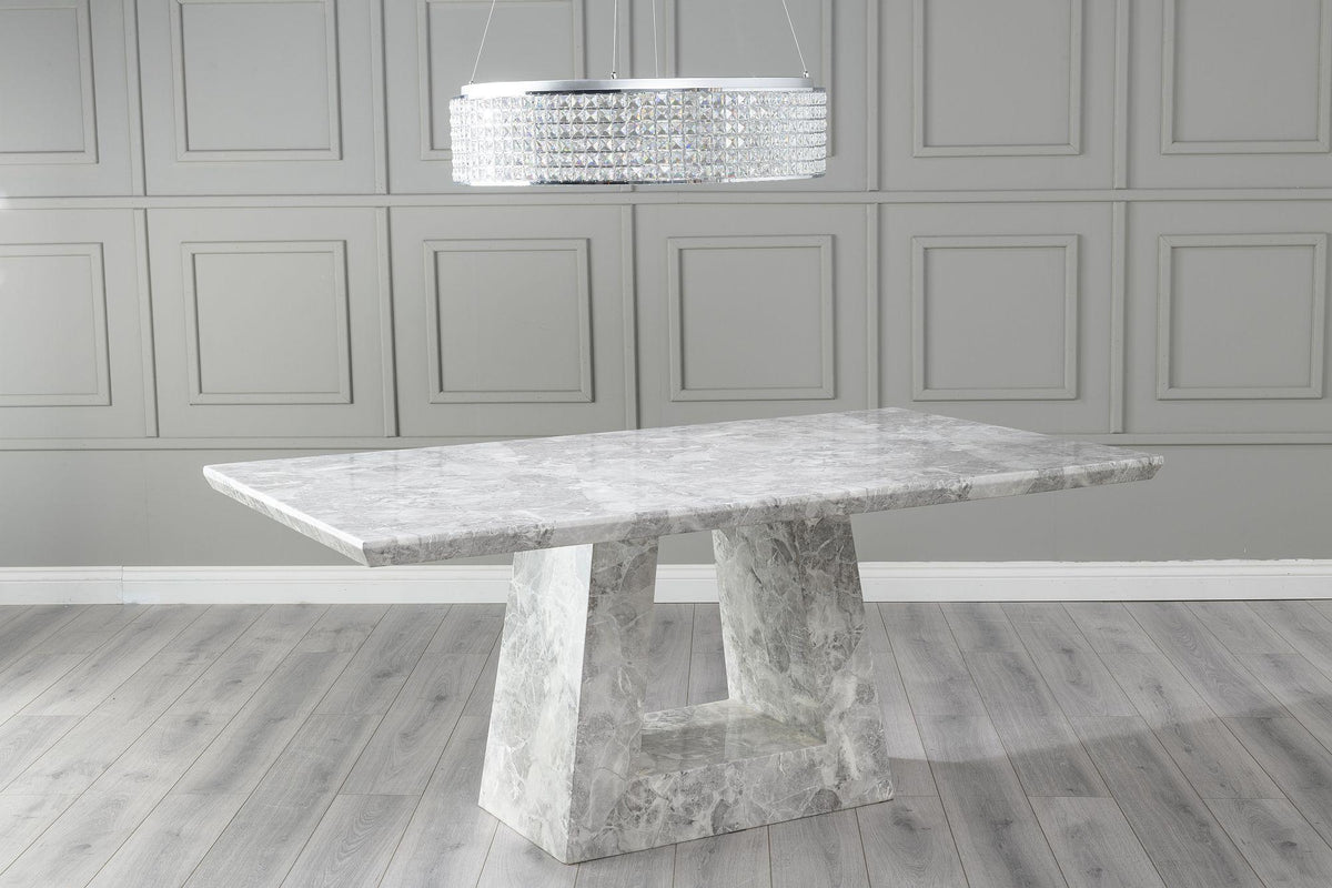 Hugo Grey Engineered Marble Dining Table 180cm