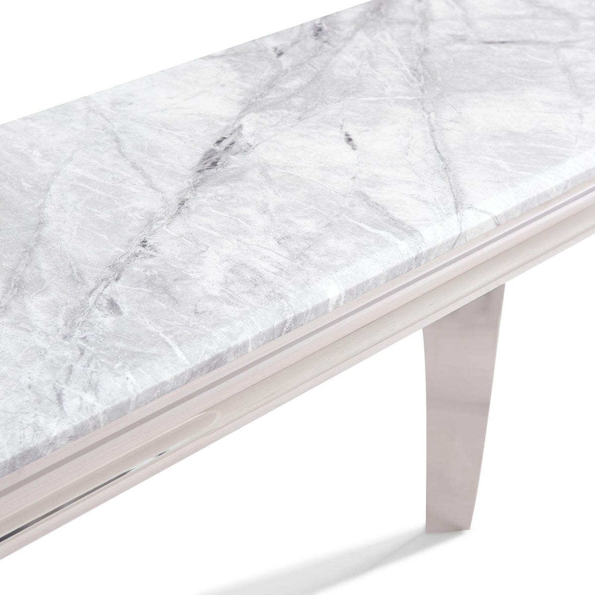 Merida Grey Chrome Marble Effect Console Table