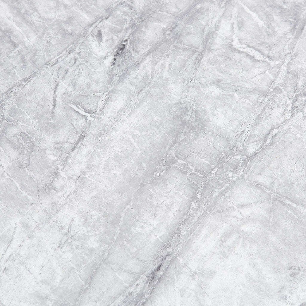 Merida Grey Marble Effect and Chrome Dining Table 150cm
