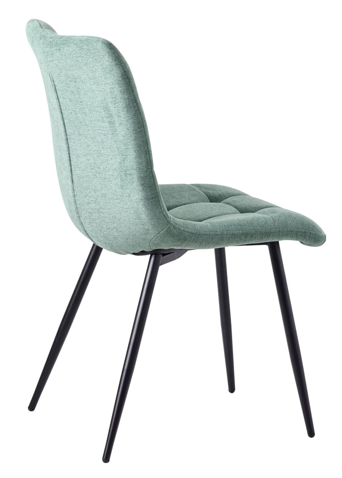Soleil Fabric Dining Chair with Black Metal Legs