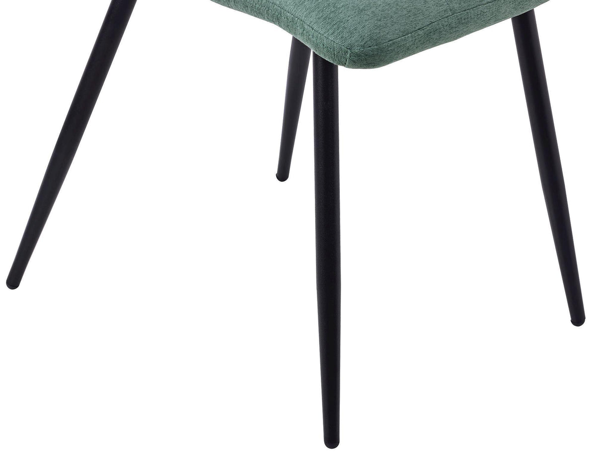 Soleil Fabric Dining Chair with Black Metal Legs
