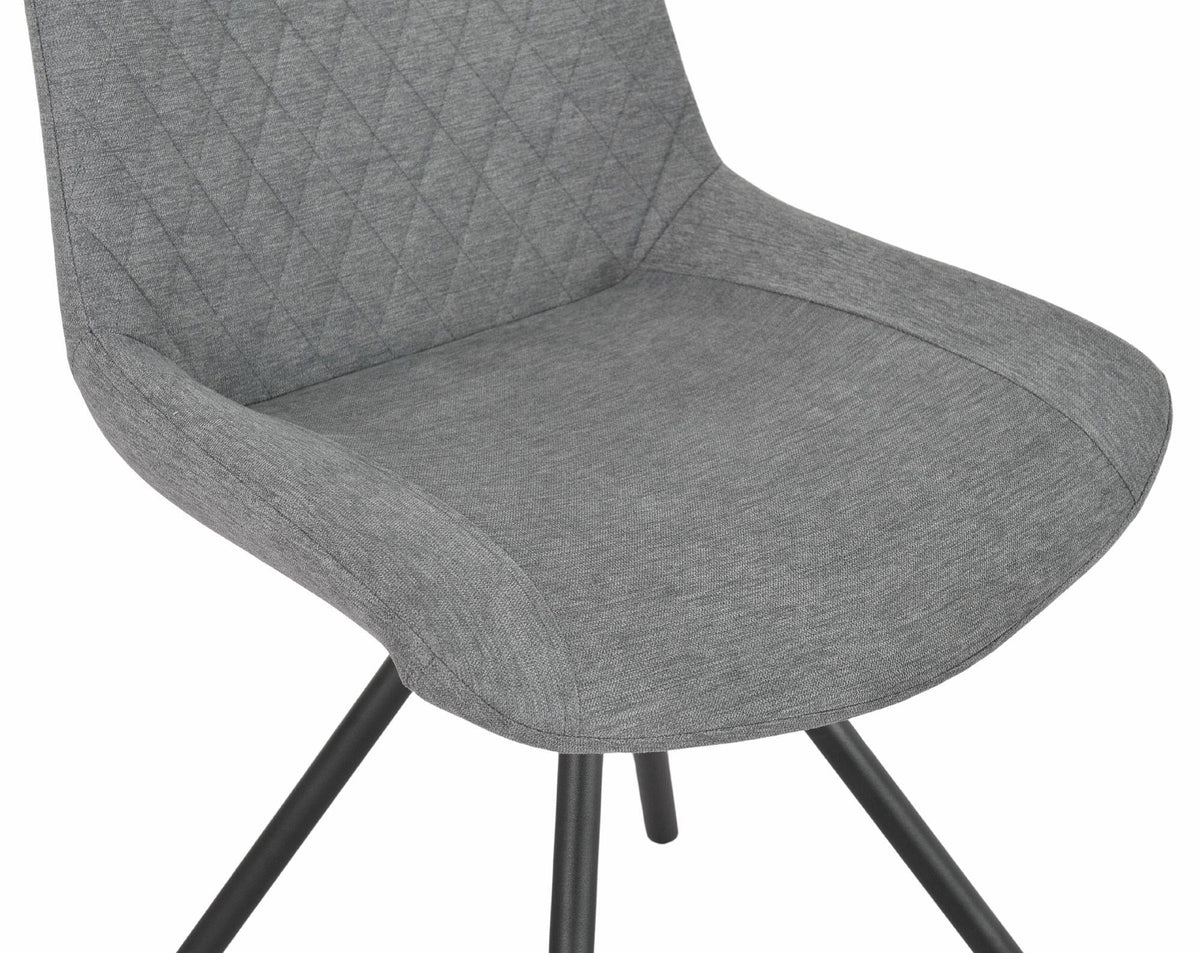 Lumière Fabric Swivel Dining Chair