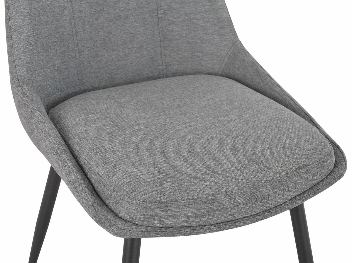 Beaumont Fabric Dining Chair with Black Legs