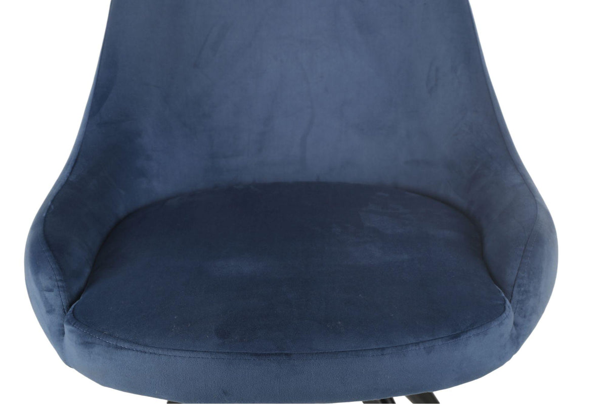 Velours Velvet Fabric Swivel Dining Chair