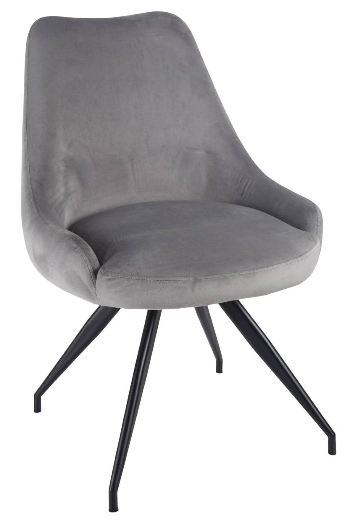 Velours Velvet Fabric Swivel Dining Chair