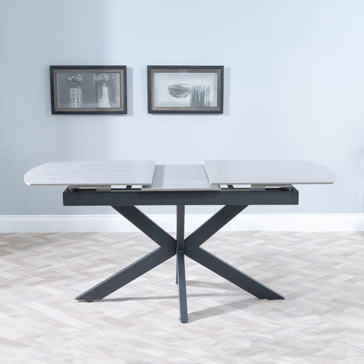 Eva Grey Sintered Stone Extending Dining Table 140cm-180cm
