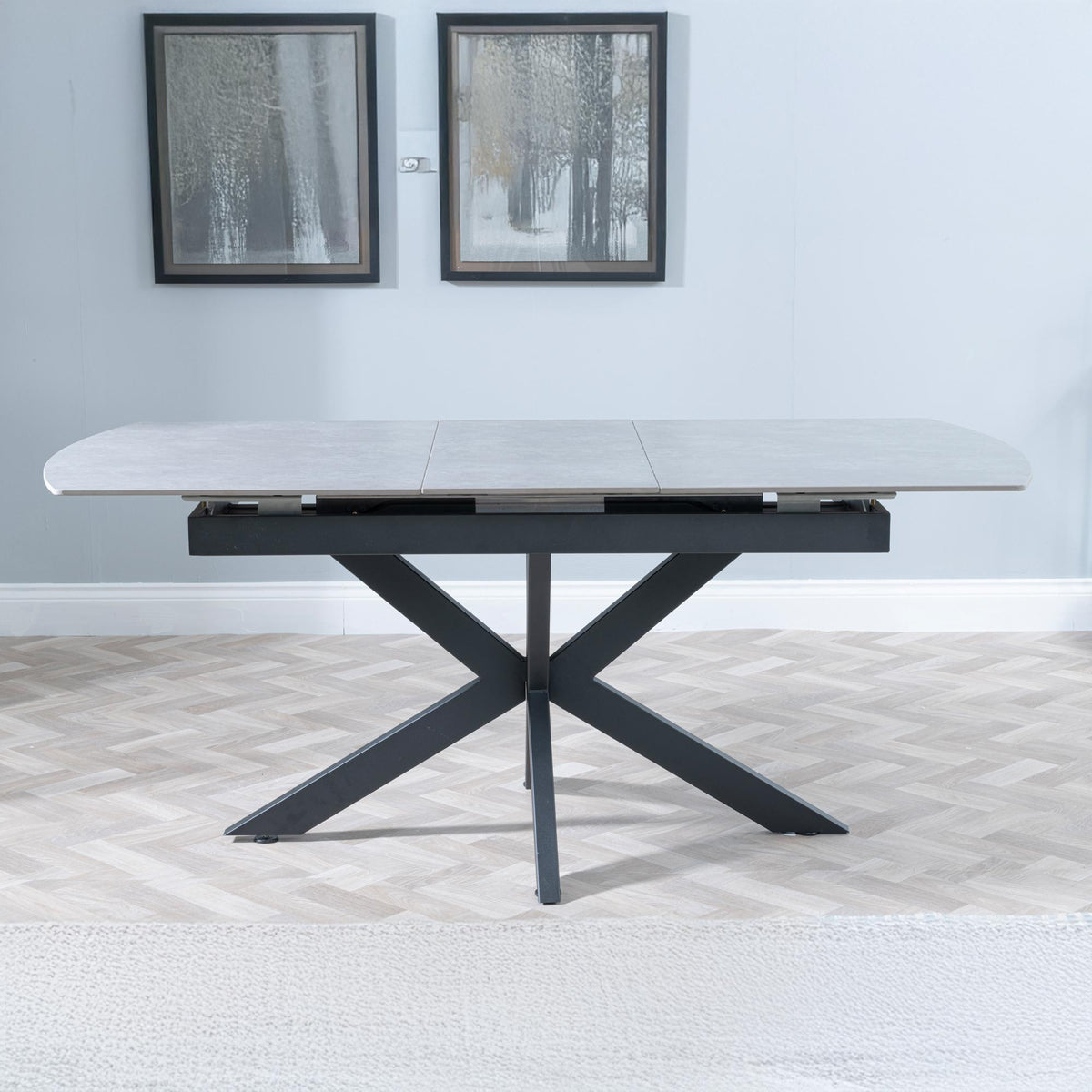 Eva Grey Sintered Stone Extending Dining Table 140cm-180cm