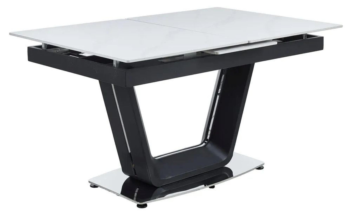 Delta White Sintered Stone Extending Dining Table 140cm-180cm