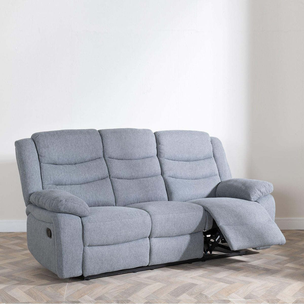 Sydney Grey Fabric Manual Recliner Sofa