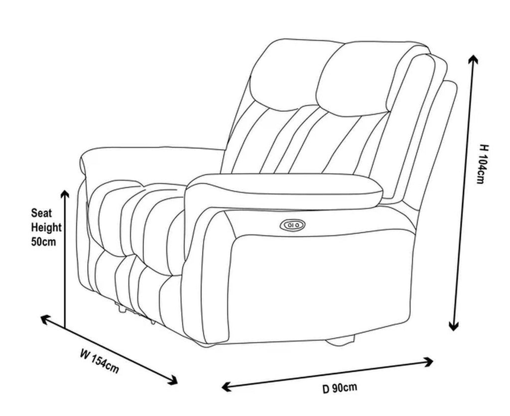 Pickford Sandstone Fabric Electric Recliner Sofa