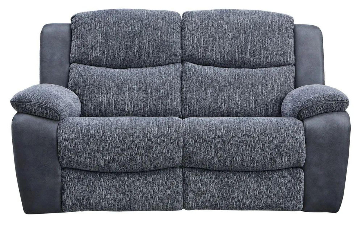 Torino Grey Fabric Manual Recliner Sofa