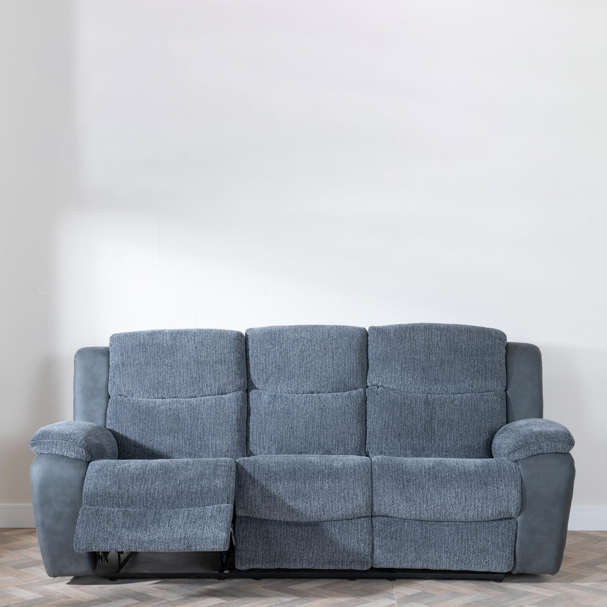 Torino Grey Fabric Manual Recliner Sofa