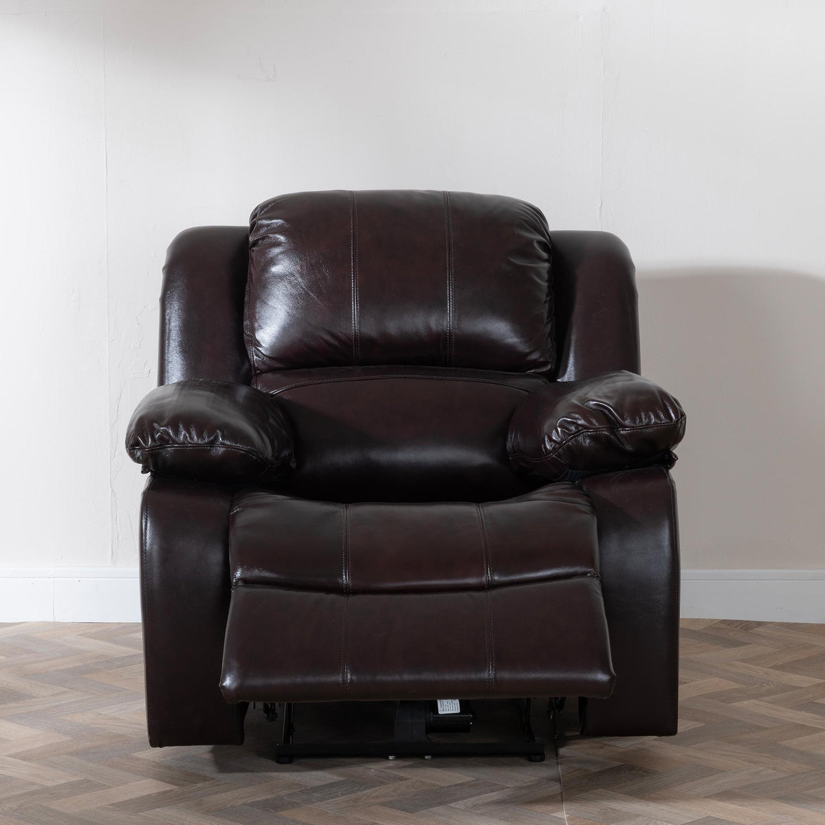 Helena Burgundy Leather Manual Recliner Sofa