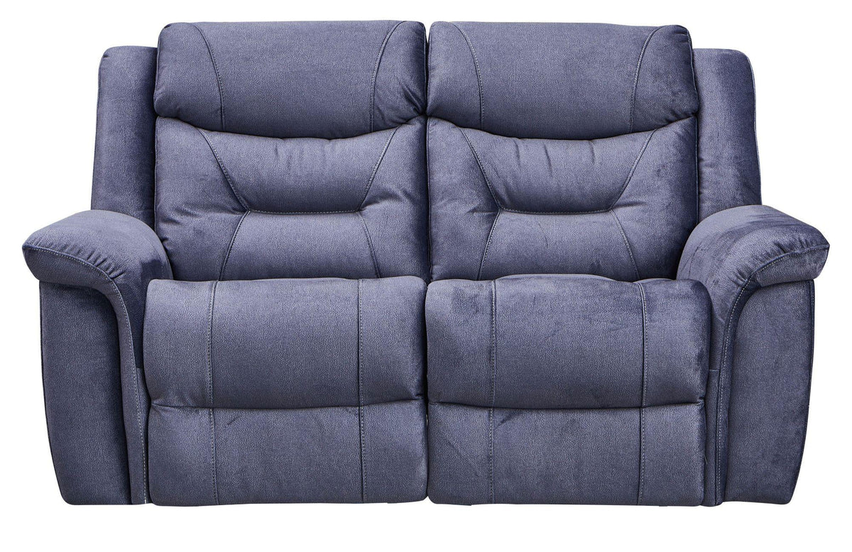 Grace Blue Fabric Manual Recliner Sofa