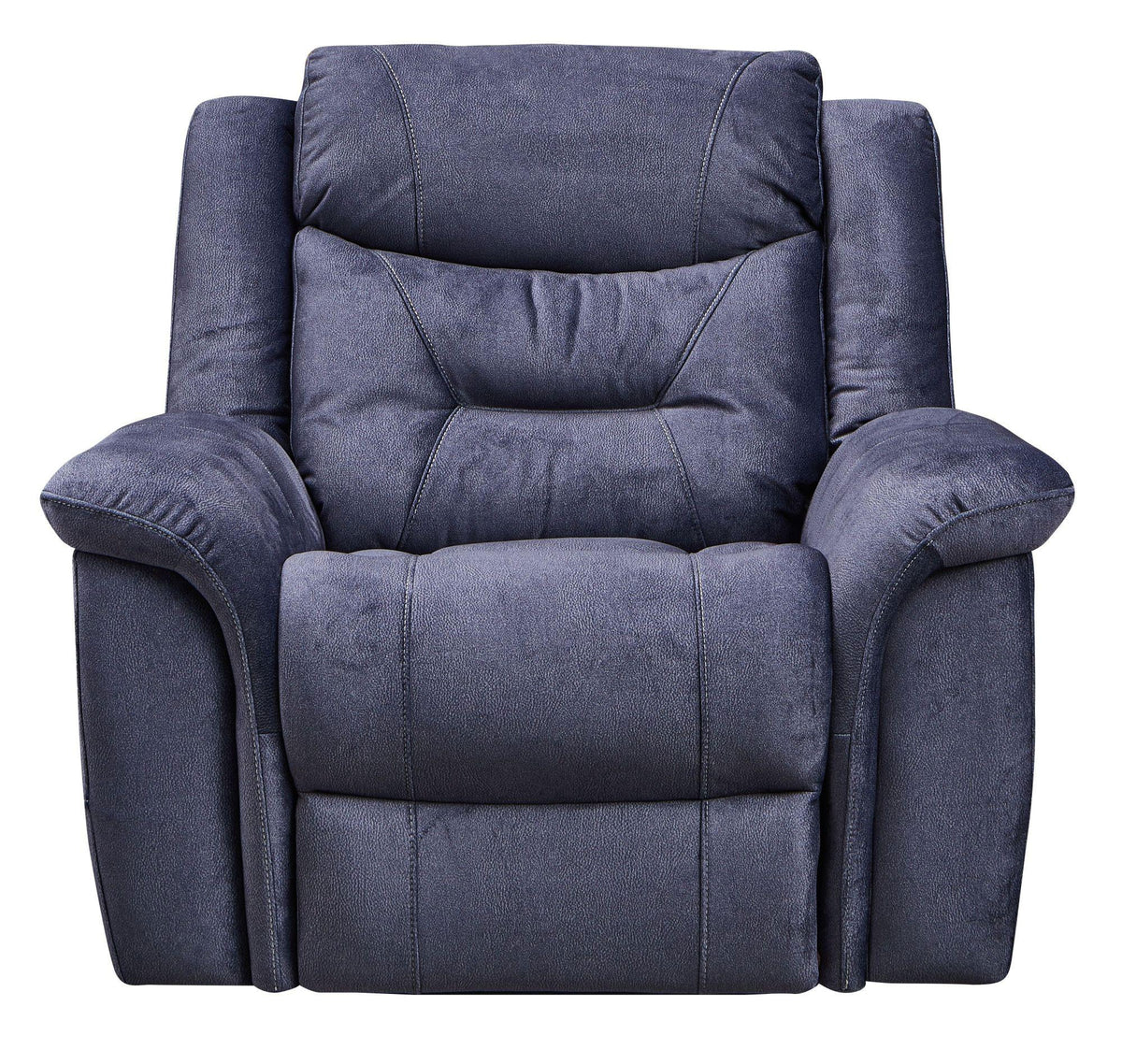 Grace Blue Fabric Manual Recliner Sofa