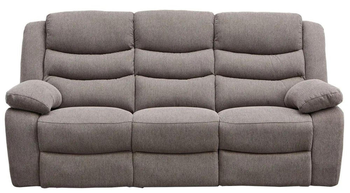 Sydney Brown Fabric Manual Recliner Sofa