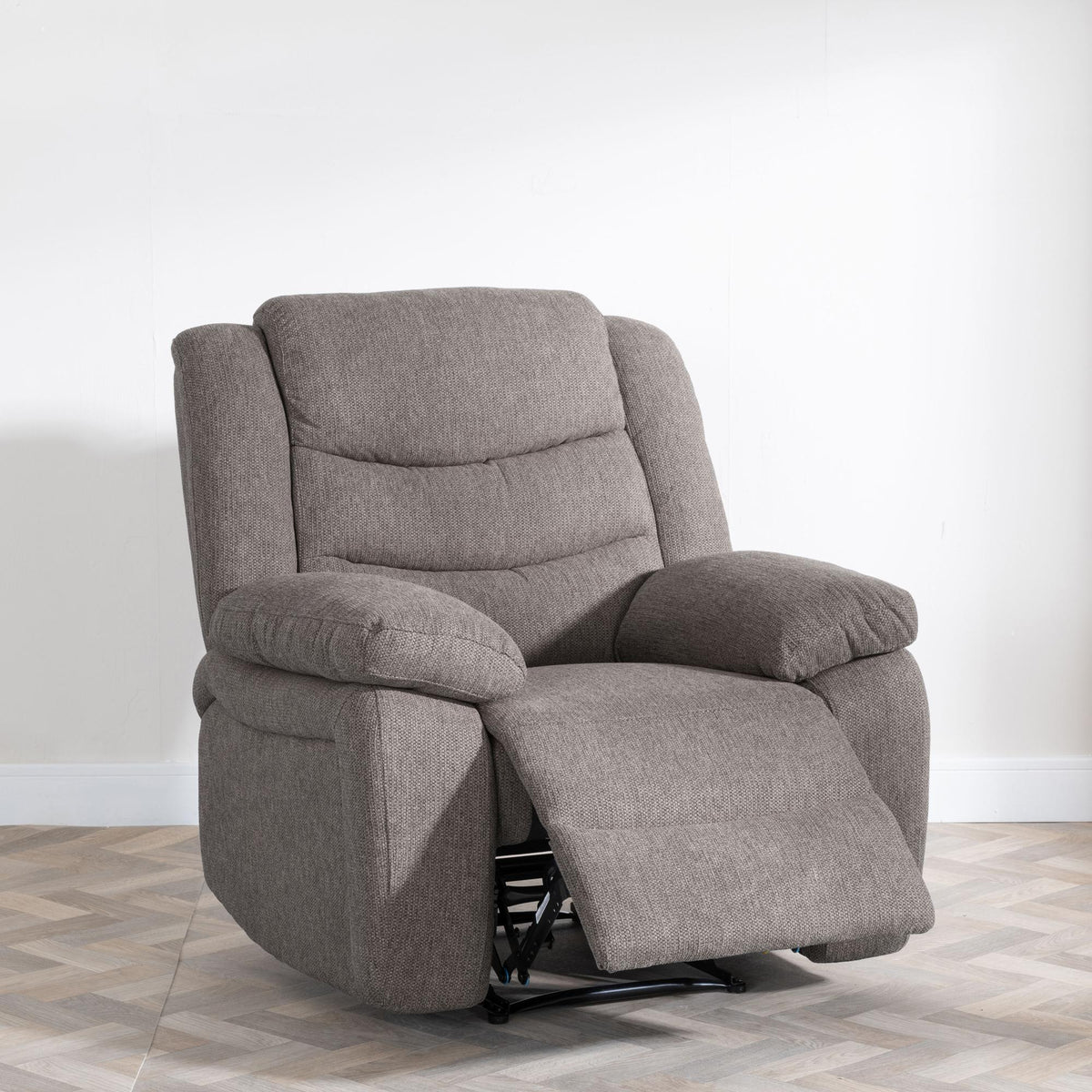 Sydney Brown Fabric Manual Recliner Sofa