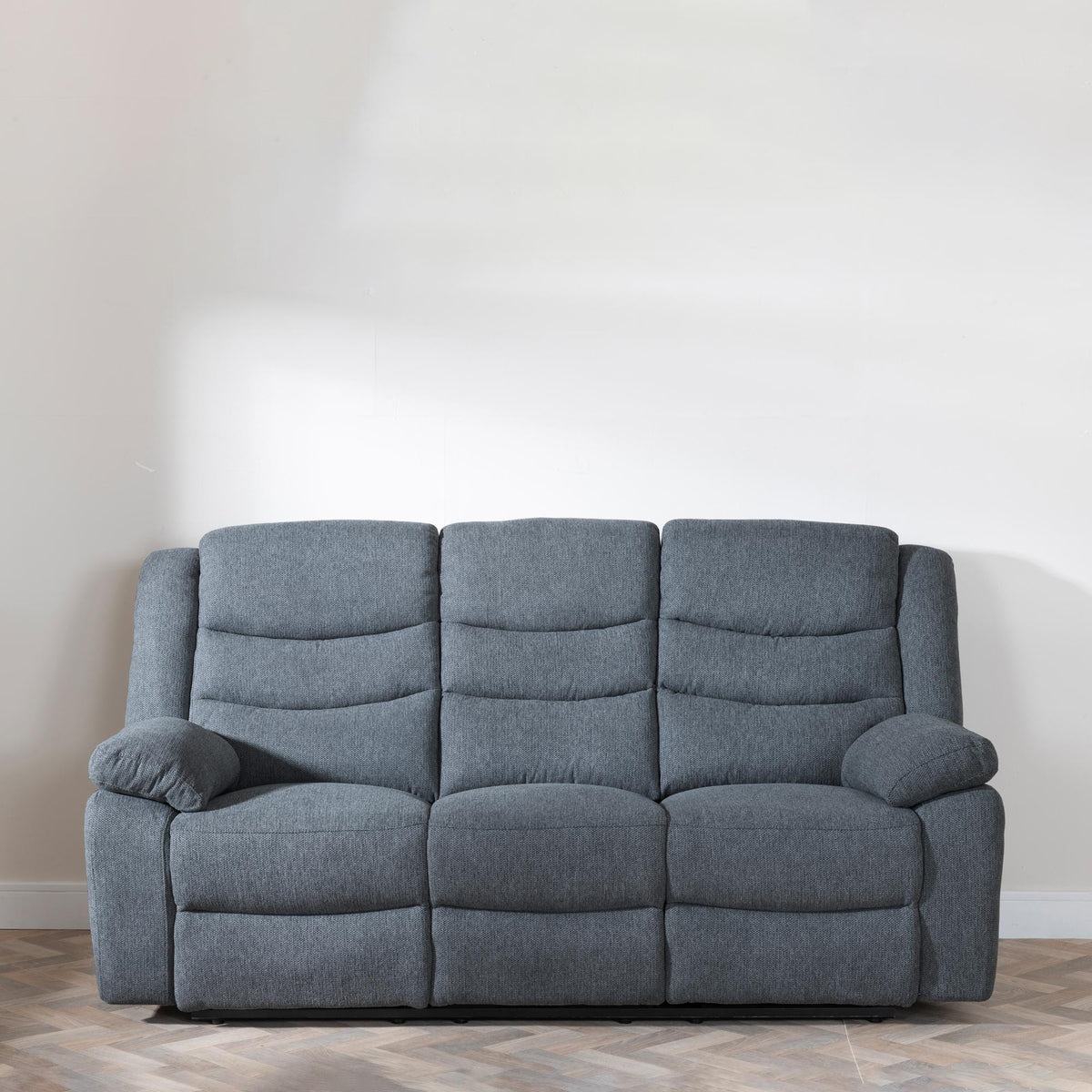 Sydney Dark Grey Fabric Manual Recliner Sofa
