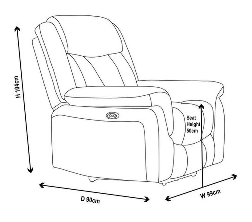 Pickford Grey Fabric Electric Recliner Sofa