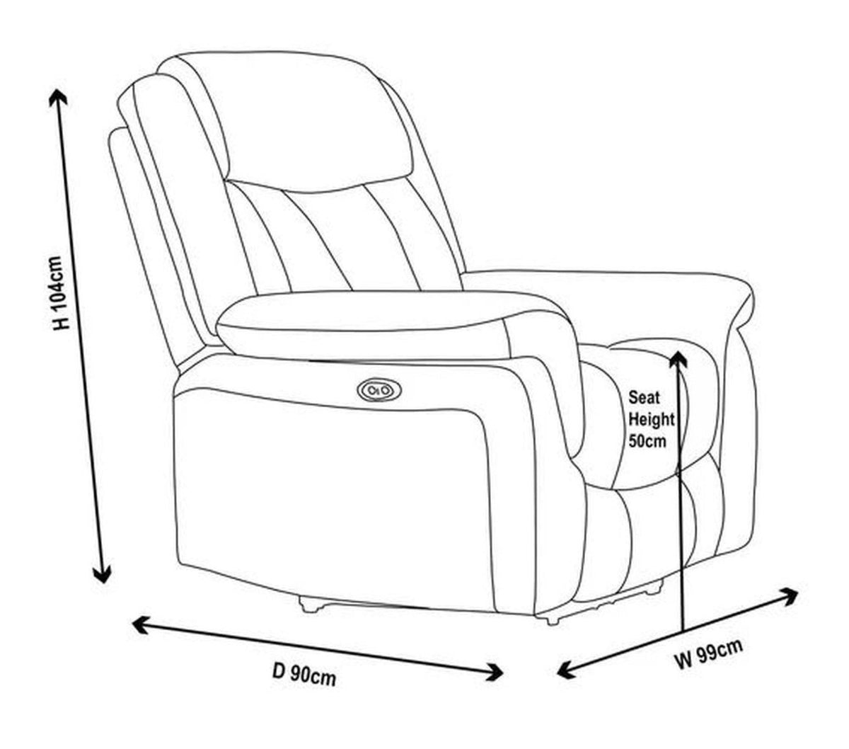 Pickford Grey Fabric Electric Recliner Sofa