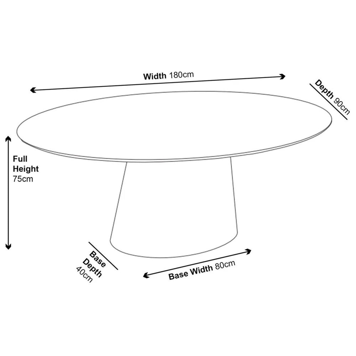 Whitby Oak Effect Oval Dining Table