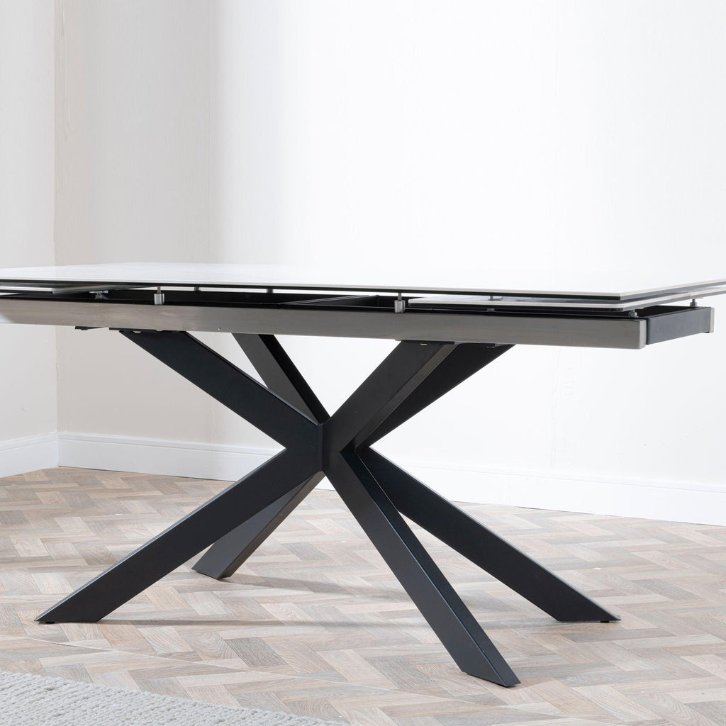 Welton White Ceramic Extending Dining Table 140cm-200cm