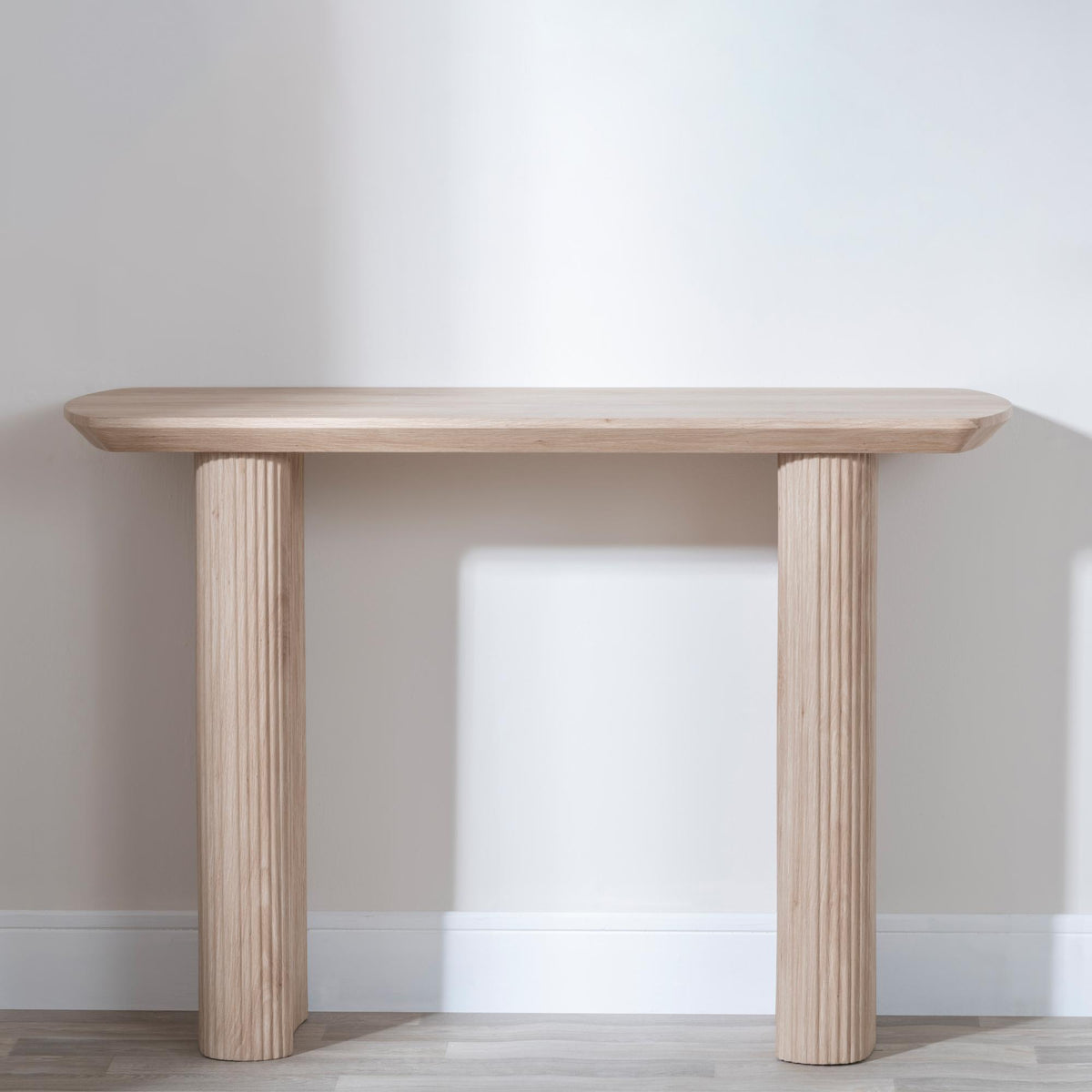 Renzo Rectangle MDF Console Table with Pedestal