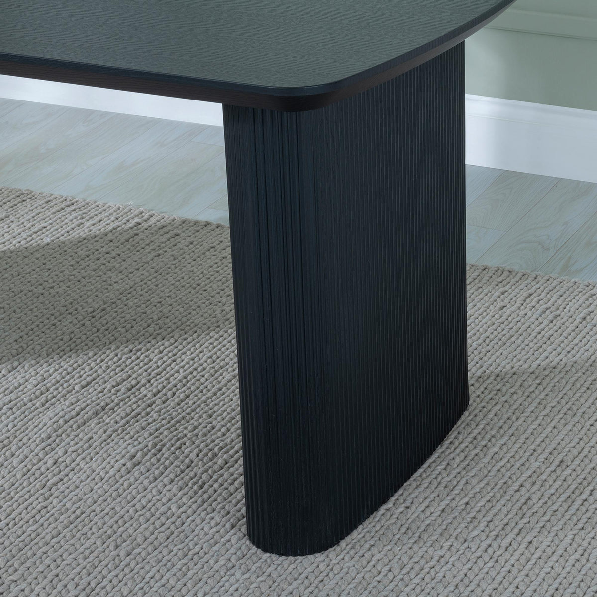Renzo Black Oval Dining Table 160cm