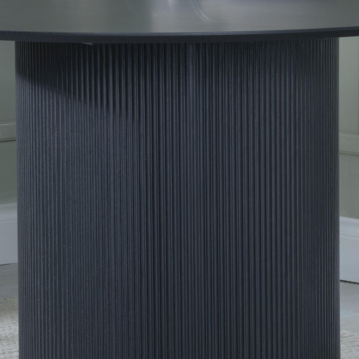 Renzo Black Round Dining Table 120cm
