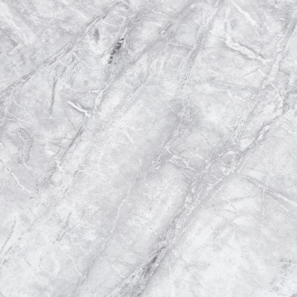 Merida Extra Large Grey Marble Effect and Chrome Dining Table 200cm
