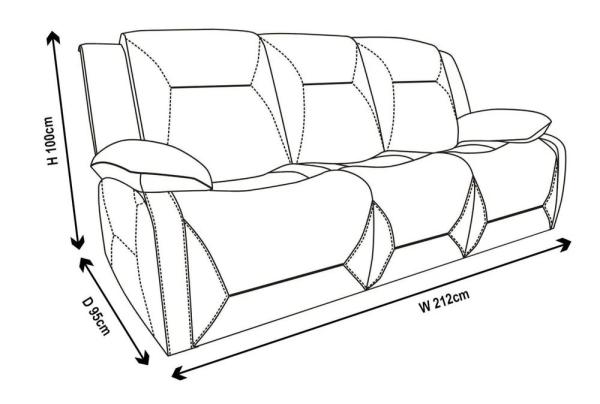 Adell Dark Brown Leather Electric Recliner Sofa