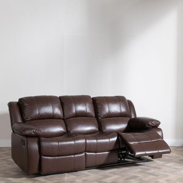Helena Brown Leather Electric Recliner Sofa