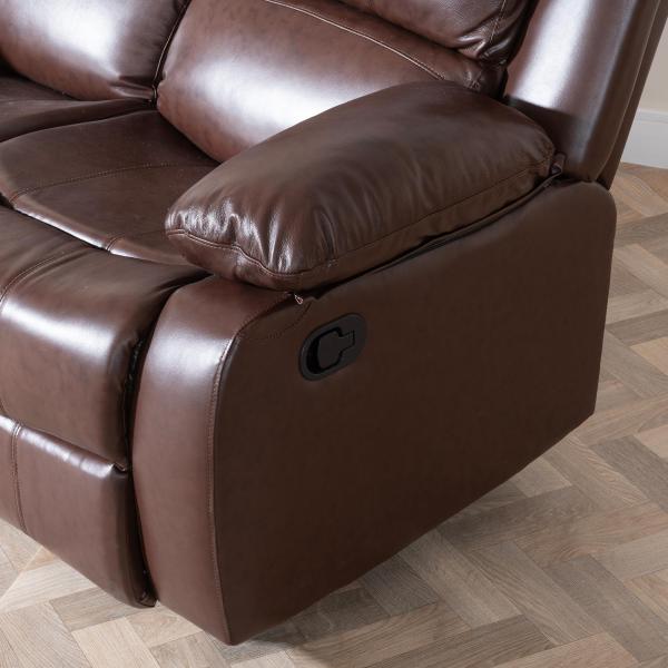 Helena Brown Leather Electric Recliner Sofa