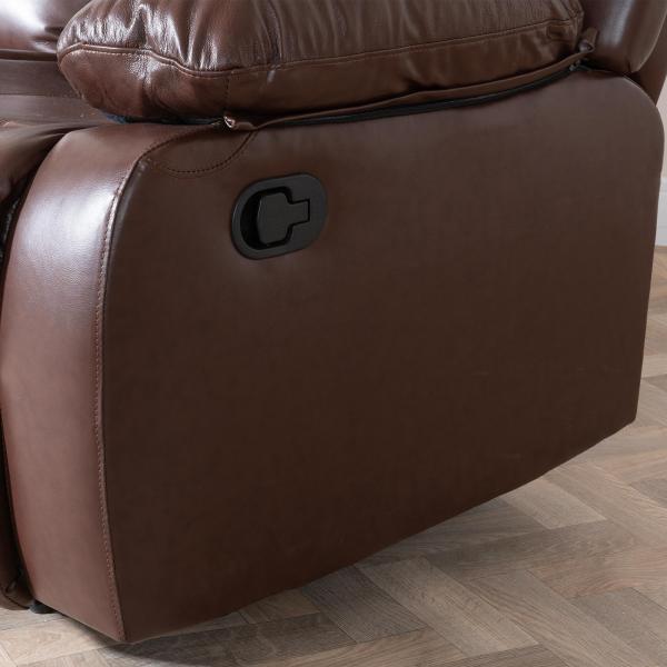Helena Brown Leather Electric Recliner Sofa