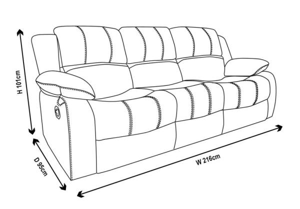 Helena Burgundy Leather Electric Recliner Sofa