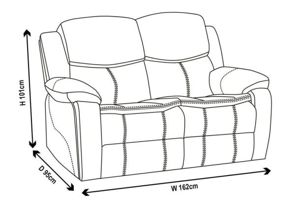 Onyx Black Leather Electric Recliner Sofa