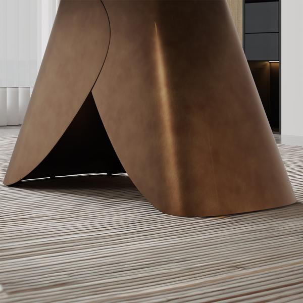 Athena White Engineered Marble Dining Table 180cm
