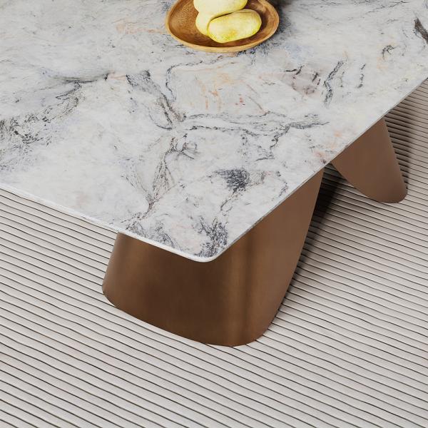 Athena White Engineered Marble Dining Table 240cm