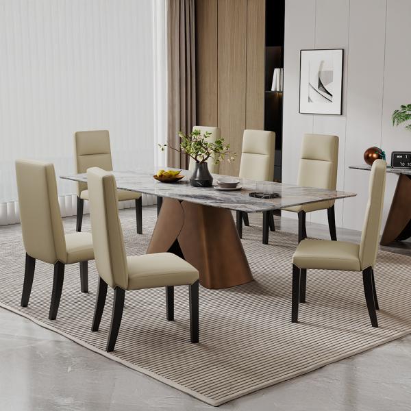 Athena White Engineered Marble Dining Table 240cm