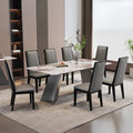 Daytona White Engineered Marble Dining Table 220cm