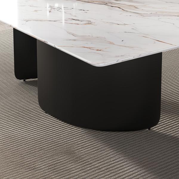 Eclipse White Engineered Marble Dining Table 180cm
