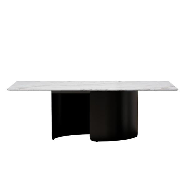 Eclipse White Engineered Marble Dining Table 180cm