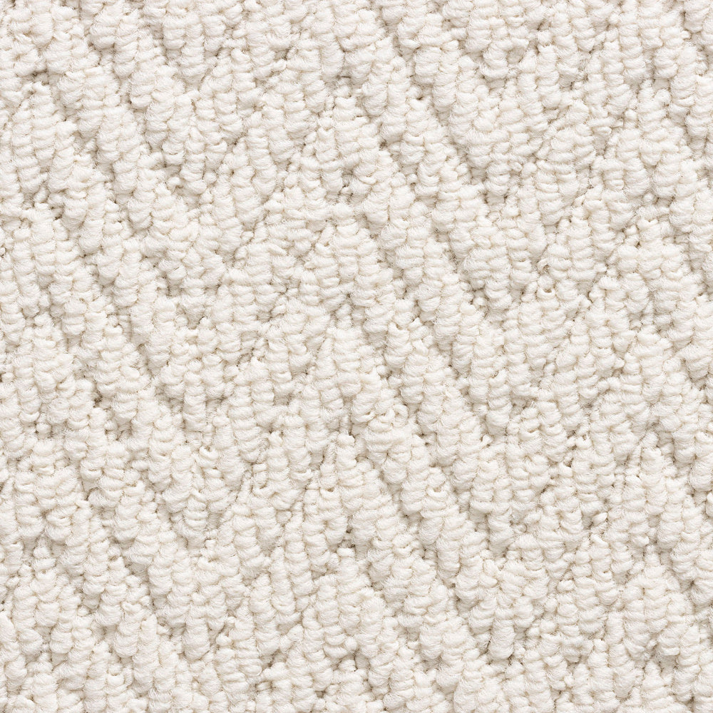 Havana Herringbone Carpet - Ivory