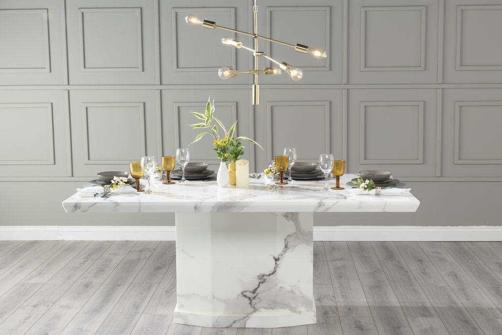 Athens White Engineered Marble Coffee Table