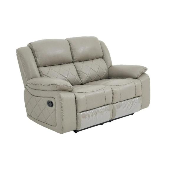 Declo Cream Leather Manual Recliner Sofa