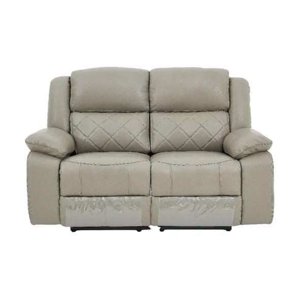 Declo Cream Leather Manual Recliner Sofa